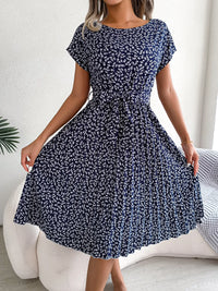 Sommerliches Chiffonkleid mit Blumenmuster