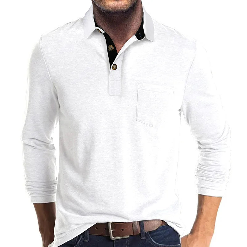 Jörg™ | Herren Langarmshirt in Unifarbe