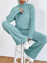Strickhose und Rollkragenpullover für Frauen