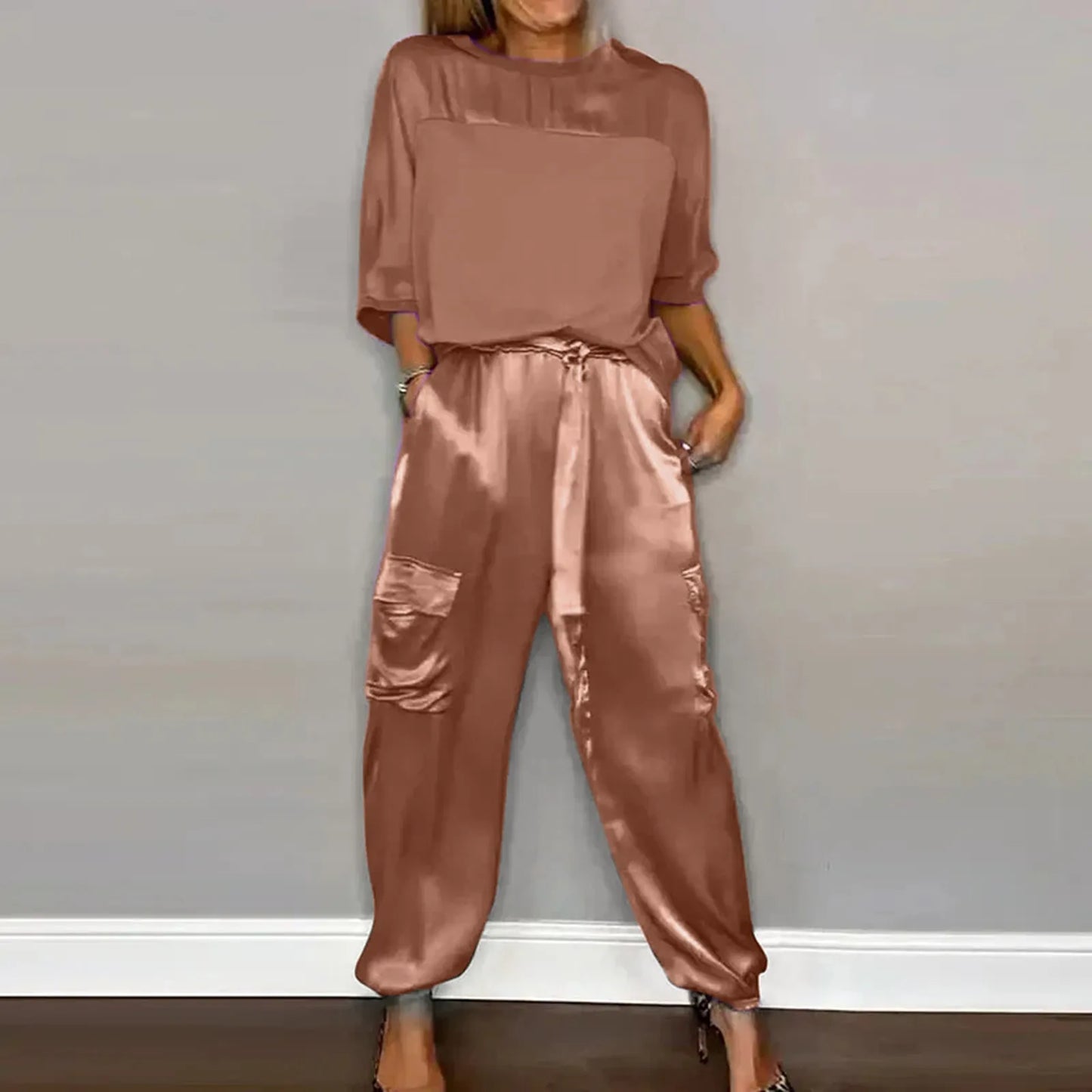 Satin Zweiteiliges Lounge Set