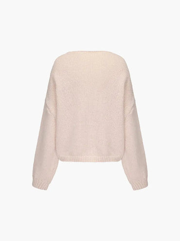 Rahel | Weiche Strickjacke mit Schleife