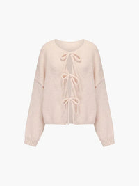 Rahel | Weiche Strickjacke mit Schleife