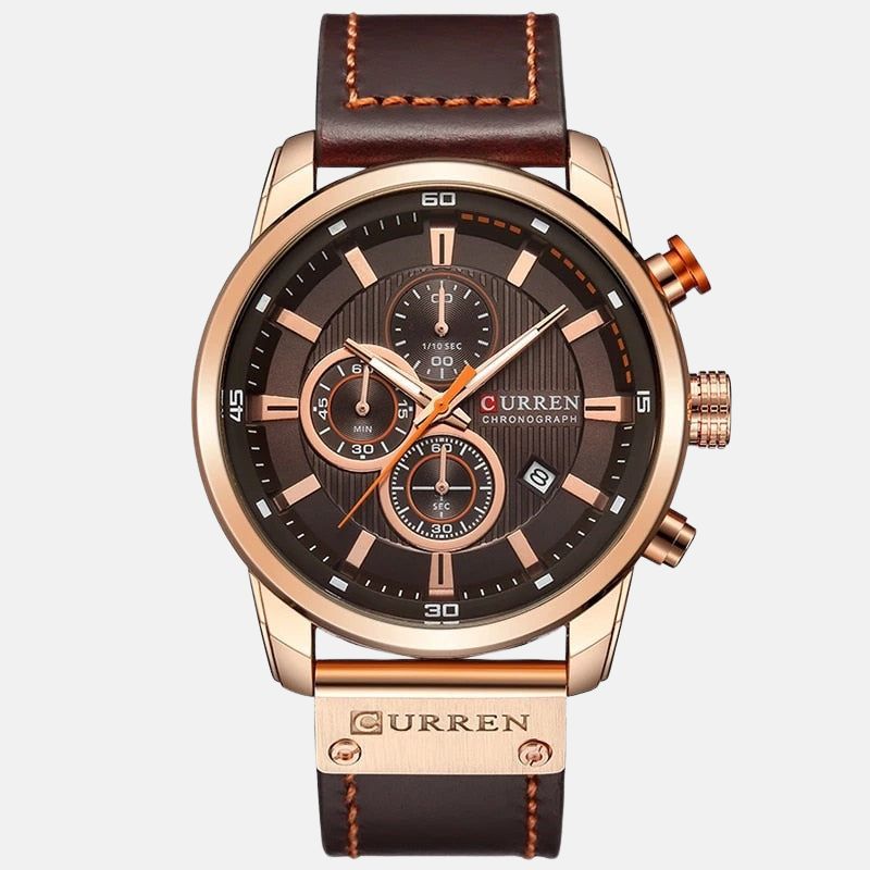 Luxus-Uhr mit Lederarmband