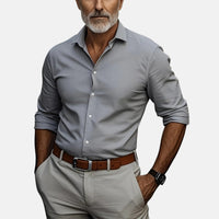 Gizmo™ | Herren Slim Fit Business Hemd mit Knitterfrei