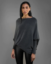Asymmetrisch Drapierter Pullover