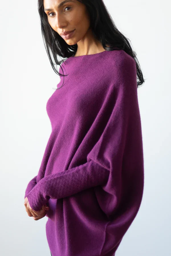 Asymmetrisch Drapierter Pullover