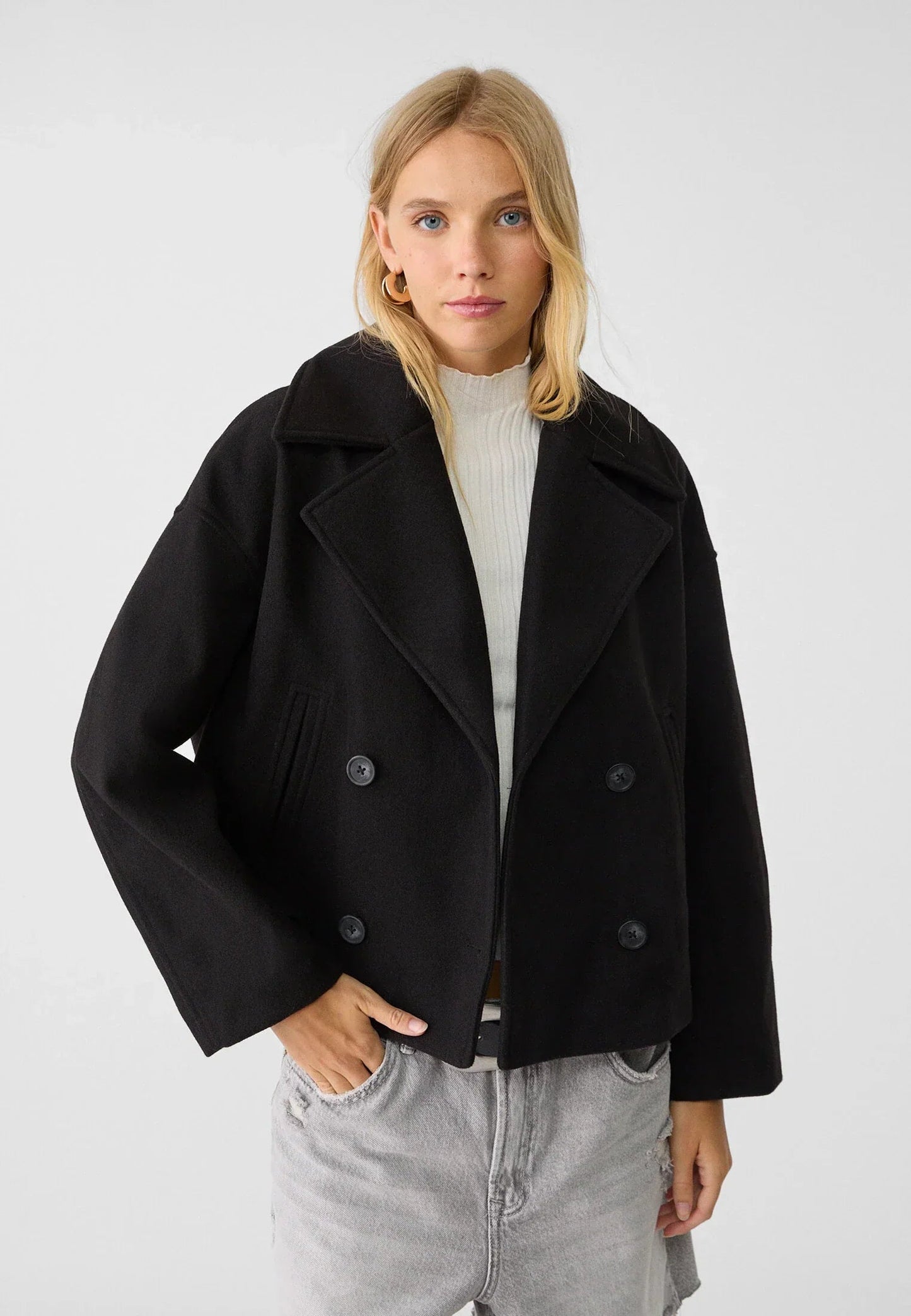 Schicke zweireihige kurze Jacke
