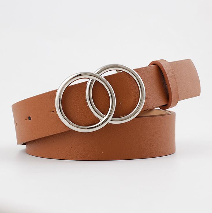 Schicker Aria Damen Ledergürtel mit modischer O-Ring-Schnalle