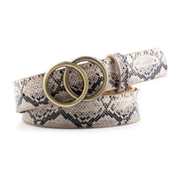 Schicker Aria Damen Ledergürtel mit modischer O-Ring-Schnalle