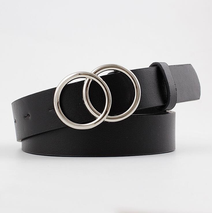 Schicker Aria Damen Ledergürtel mit modischer O-Ring-Schnalle