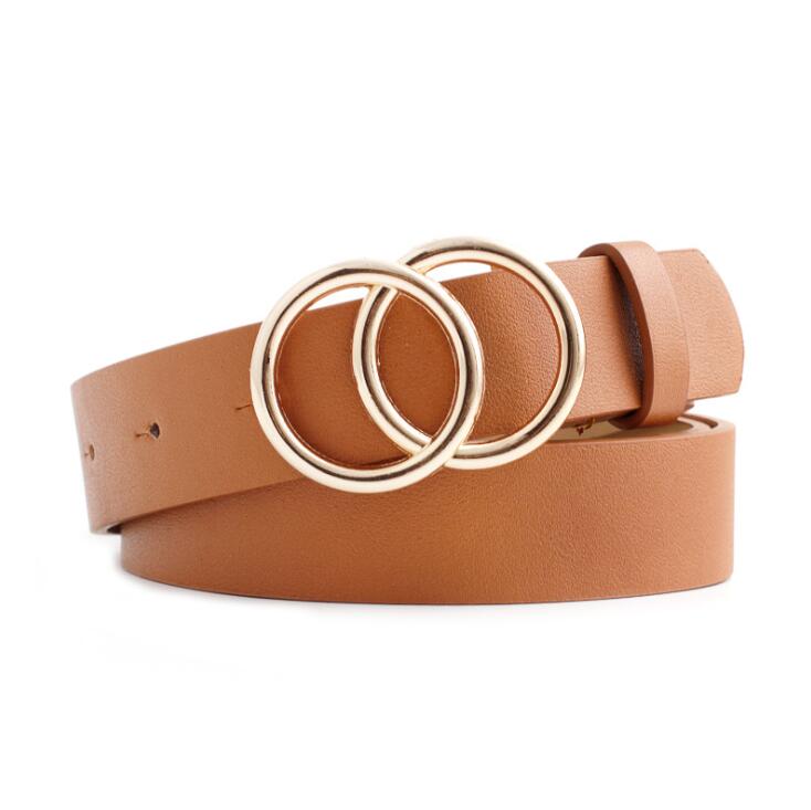 Schicker Aria Damen Ledergürtel mit modischer O-Ring-Schnalle