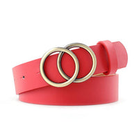 Schicker Aria Damen Ledergürtel mit modischer O-Ring-Schnalle