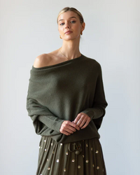 Asymmetrisch Drapierter Pullover