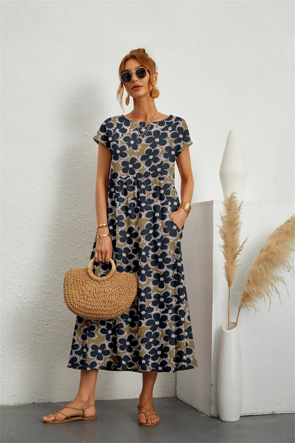 Locker geschnittenes Sommerkleid für Damen