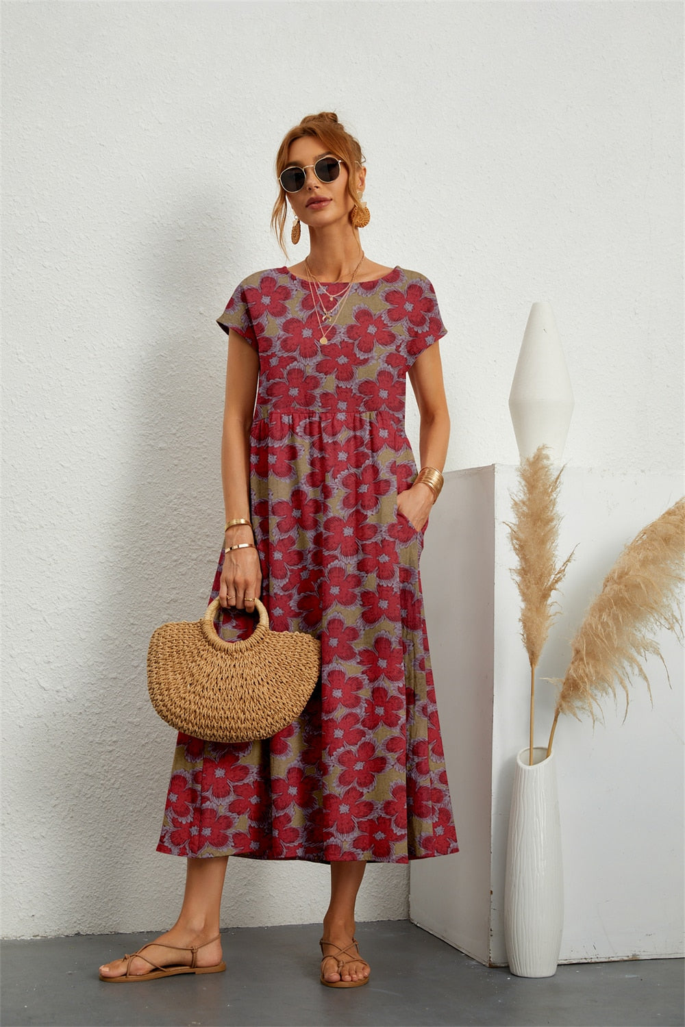 Locker geschnittenes Sommerkleid für Damen