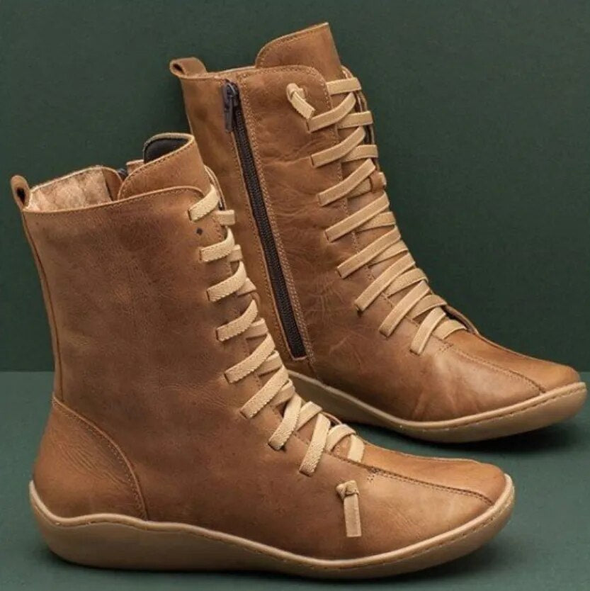 Damenstiefel aus Naturleder