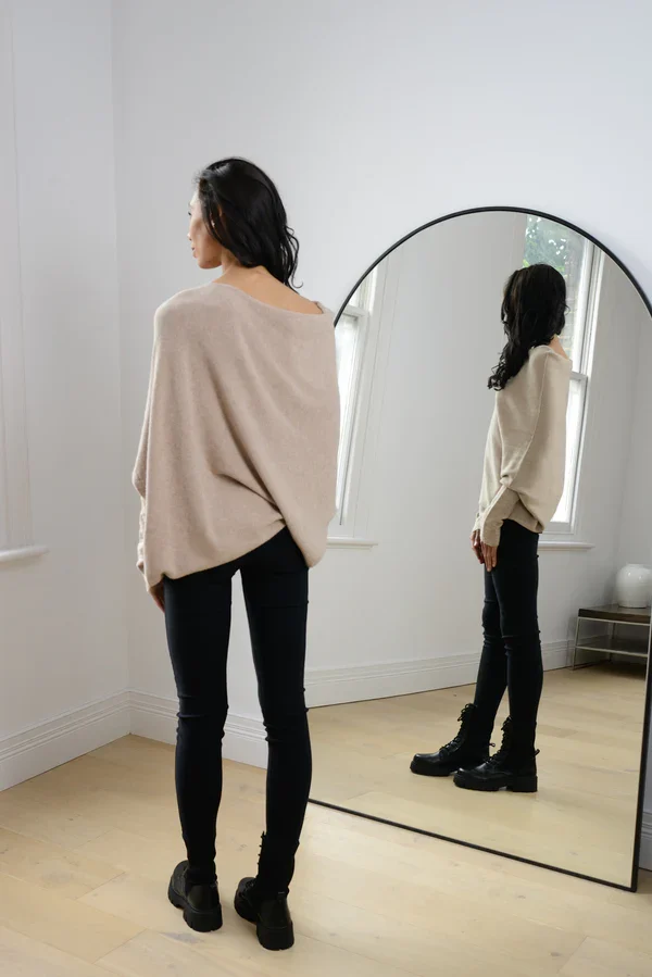 Asymmetrisch Drapierter Pullover
