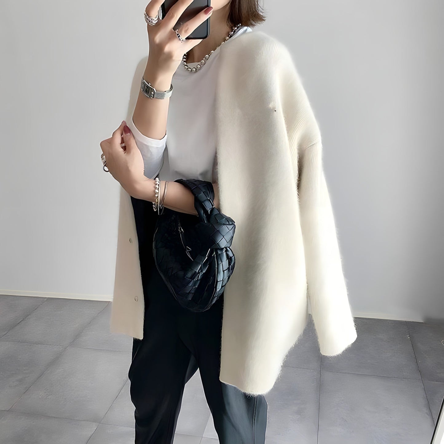 Strickjacke mit Knopfleiste