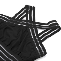 Einteiler Badeanzug mit Streifendetails