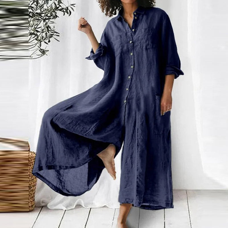 Woman Weites Overallkleid