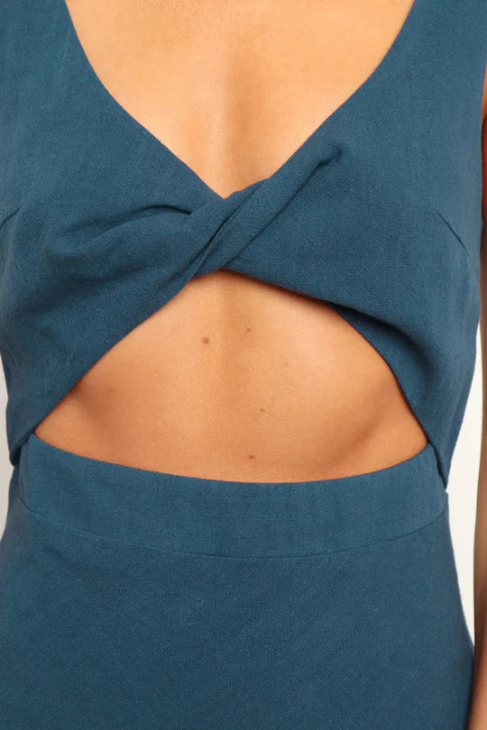 Midi-kleid Im Wickel-Stil