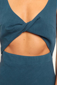 Midi-kleid Im Wickel-Stil