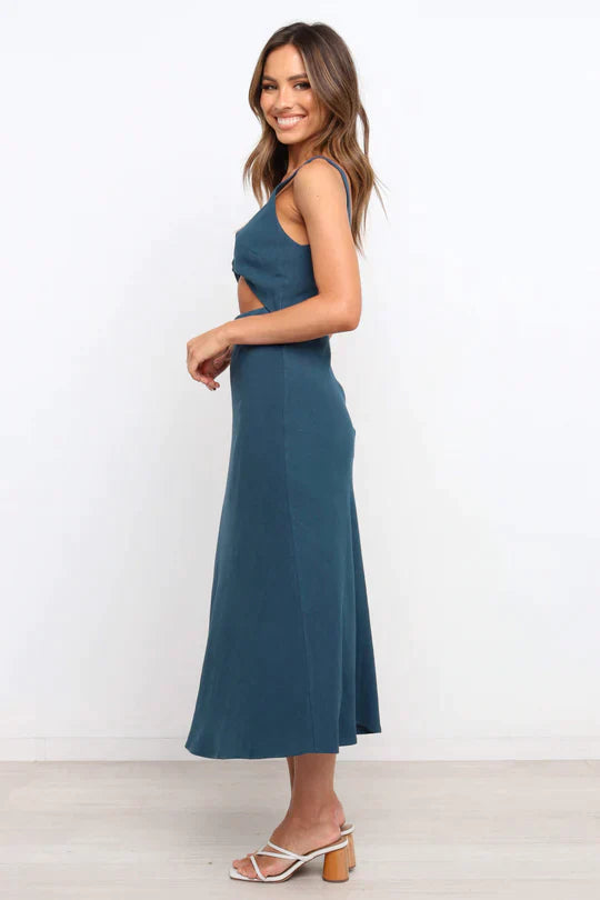Midi-kleid Im Wickel-Stil