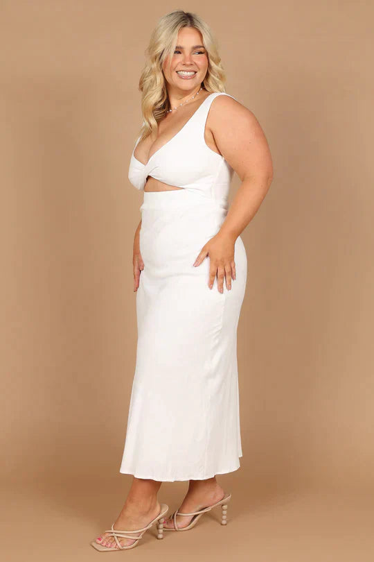 Midi-kleid Im Wickel-Stil