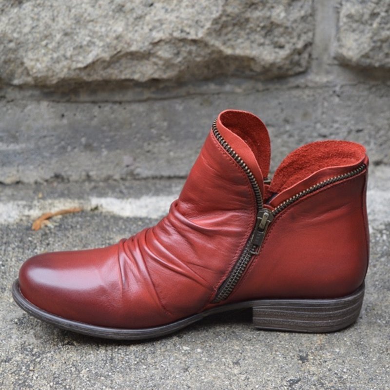 Julie™ - Lederstiefel mit Reißverschluss für Damen