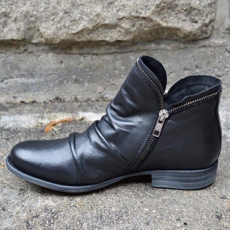 Julie™ - Lederstiefel mit Reißverschluss für Damen