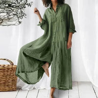 Woman Weites Overallkleid